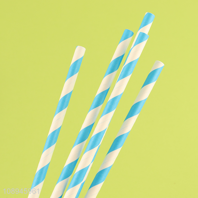 Hot Selling Striped Straws Paper Drinking Straws for Coffee