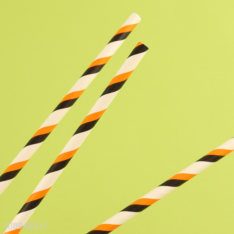 Wholesale Non-Toxic Striped Paper Straws Disposable Straws