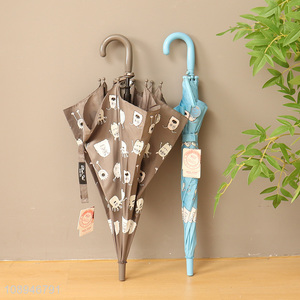 New Arrival 8k Auto Open Straight Umbrella Cartoon Printed Umbrella for Kids