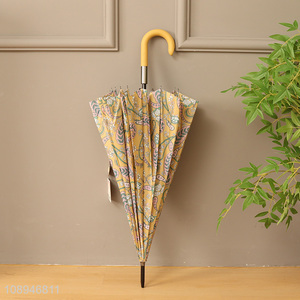 New Product 16k Long Auto Open Straight Umbrella Paisley Umbrella for Rain