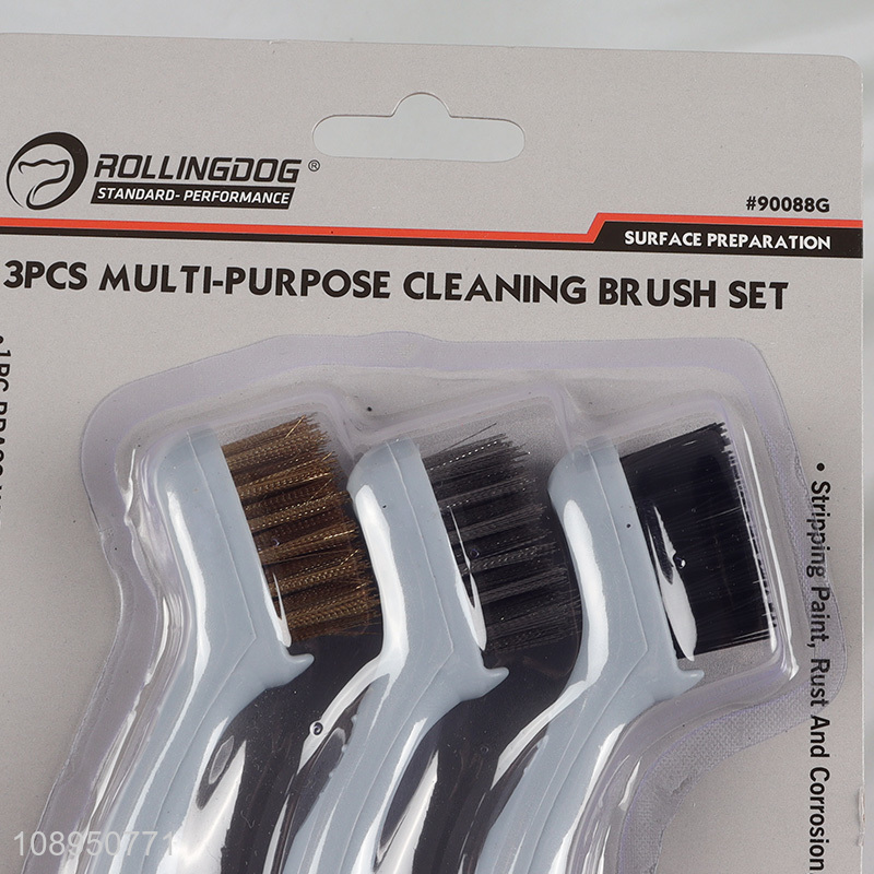 Good price 3pcs multi-purpose cleaning brush set wire brush set