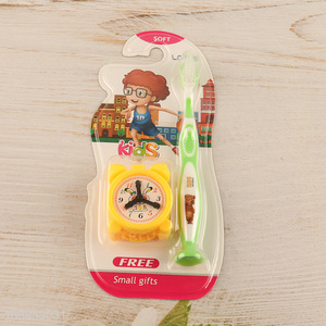 Online Wholesale Soft Bristles Kids Toothbrush with Toy <em>Alarm</em> <em>Clock</em>