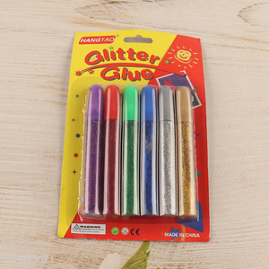 Online Wholesale 6 Colors Glitter Glue Pens for DIY Arts and Crafts