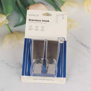 Good Quality 2PCS Stainless Steel Over The Drawer <em>Hooks</em> for Bathroom