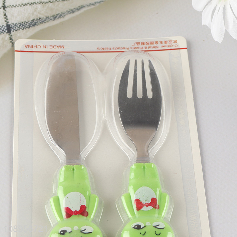 New Arrival Cartoon Dinner Knife and Fork Set for Kids Children