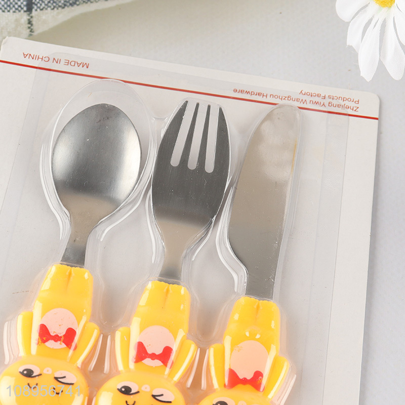 New Product Kids Cutlery Set Cartoon Dinner Knife Spoon & Fork