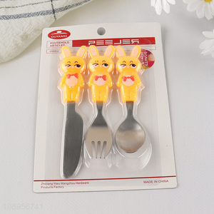 New Product Kids Cutlery Set Cartoon Dinner Knife Spoon & Fork