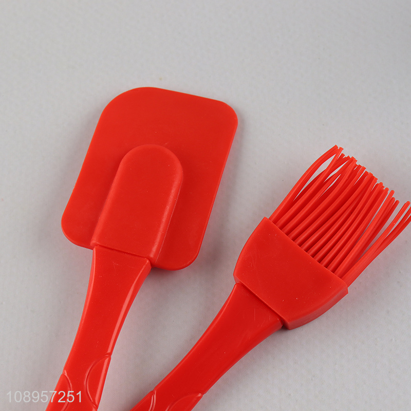 Hot Selling Silicone Brush and Spatula Set for Cooking Baking Mixing