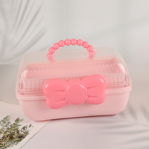 Factory direct sale plastic portable medicine storage box with handle