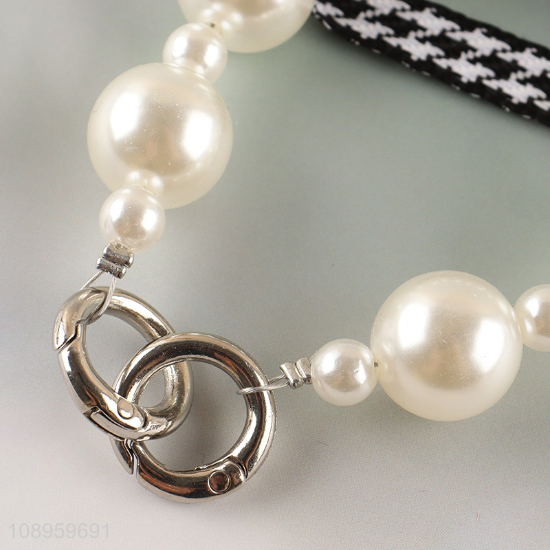 Hot Selling Universal Pearl Beaded Phone Wrist Strap for Women Girls