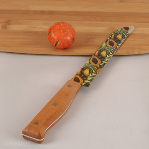 Factory price professional non-stick coating bread knife with wooden handle