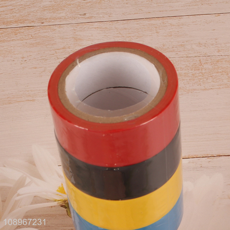 Yiwu market 4pcs Pvc tape roll electrical insulating tape