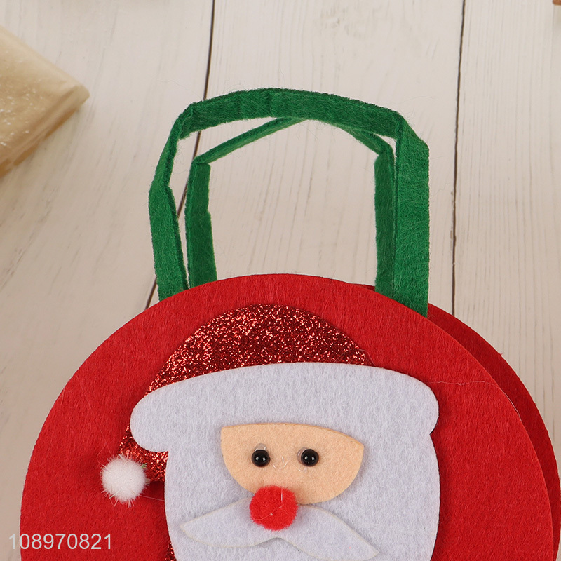 Top selling santa claus chrismtas felt bag candy bag