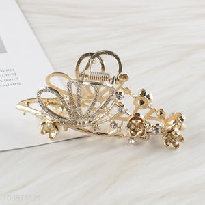 New Product Metal Rhinestone Hair Claw Clips Strong Hold Hair Clamps