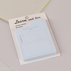 Factory direct sale school students office memo pad sticker paper