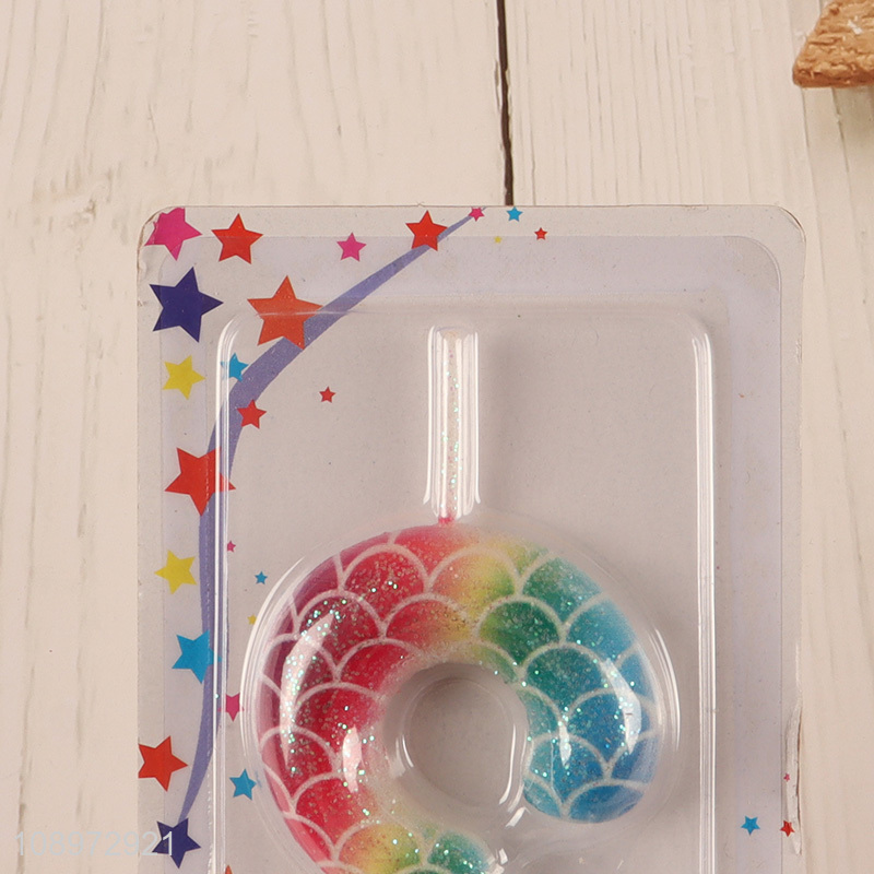 China products rainbow color number3 birthday cake candle