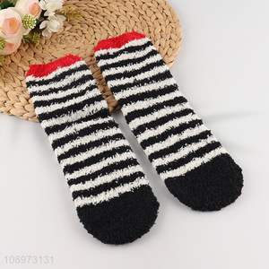 Promotional Coral Fleece Slipper Socks Plush Home Sleeping Socks for Women