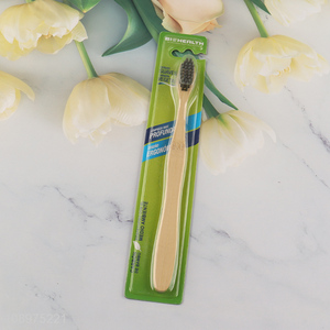 New product professional adult soft bristle toothbrush with bamboo handle