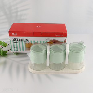 Yiwu market home kitchen glass seasoning bottle condiment box