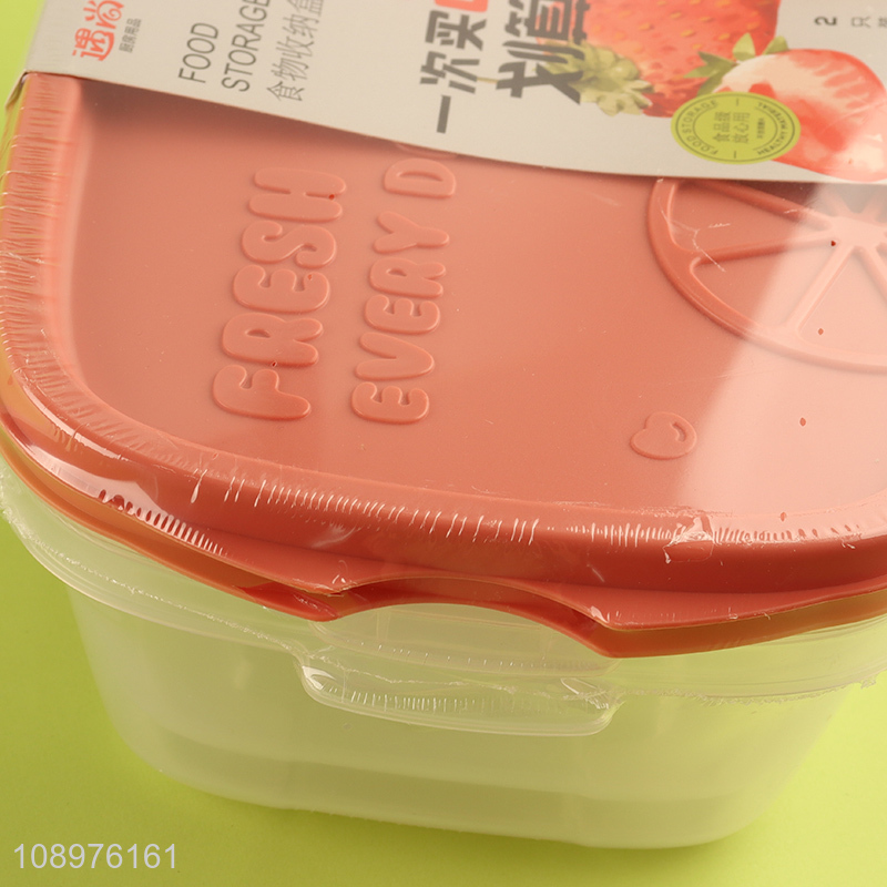 Online wholesale rectangle plastic food container storage box with lid