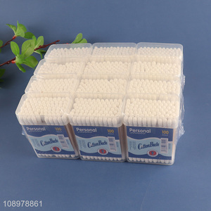 Factory price personal care disposable wooden stick cotton swab