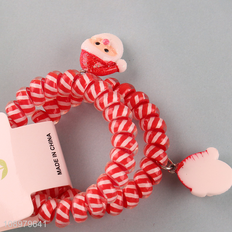 Latest products christmas series girls elastic hair ring hair rope set