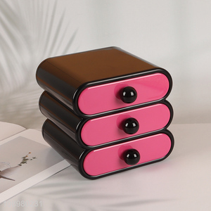 High quality trendy cosmetic storage box makeup storage drawers for desktop