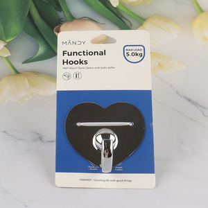 Factory direct sale heart shape stainless steel hook wall-mounted hook