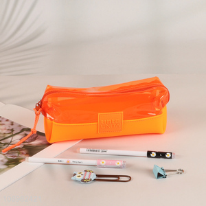 Factory Price Silicone Zipper Pencil Pouch Portable Stationery <em>Storage</em> <em>Bag</em>