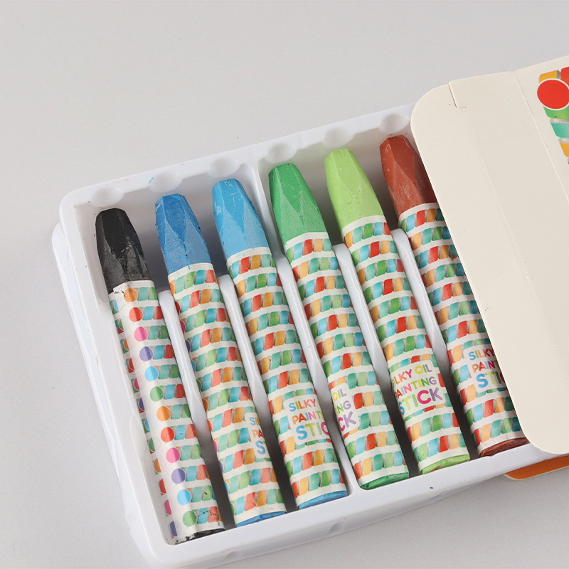 China products 12pcs non-toxic children painting crayon set for stationery