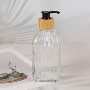 Hot Selling Clear Refillable Glass Liquid Soap Dispenser for Bathroom