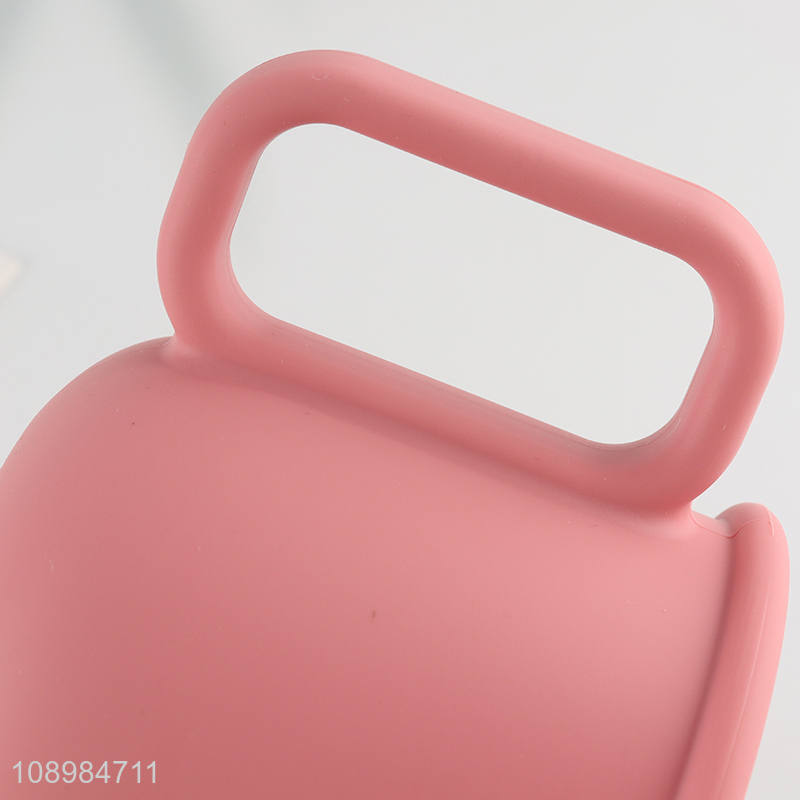 Popular products pink creative silicone children water cup with lid & handle