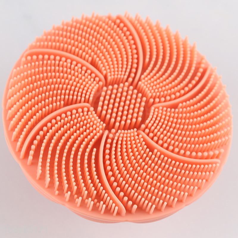 New product round silicone reusable facial cleansing brush