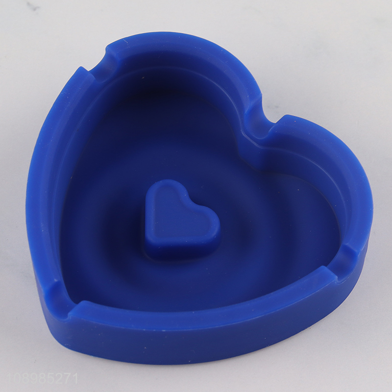 Good selling heart shape silicone ashtray for smoking accessories