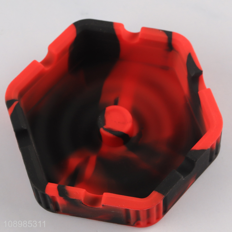 China supplier heat-resistant unbreakable silicone ashtray for household