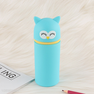 Top products cartoon waterproof students stationery silicone pencil bag