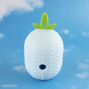 Good quality pineapple shape silicone <em>pet</em> leaky food toys relief slow food toys