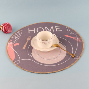 Top selling round home hotel rubber place mat for tabletop decoration