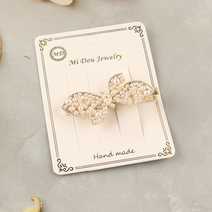 Low price butterfly shape fashionable diamond-encrusted hairpin hair accessories