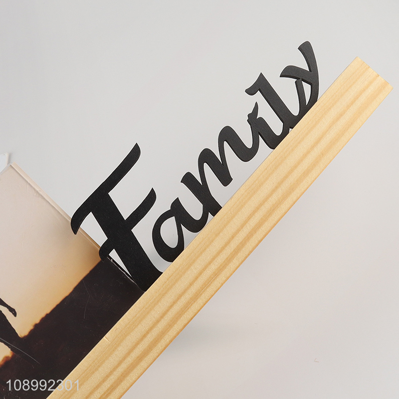 Hot selling wooden family desktop ornaments wooden photo frame