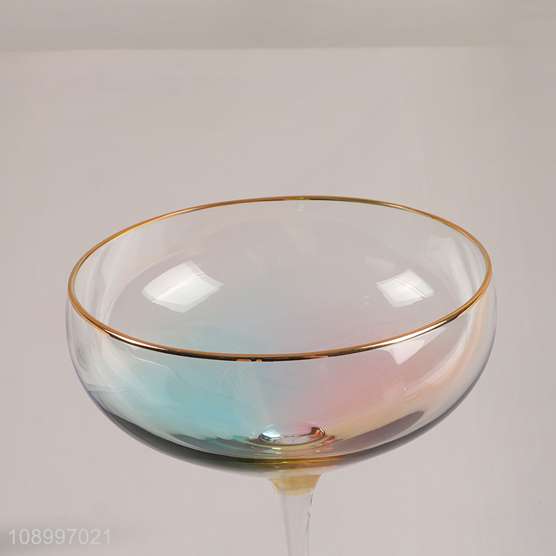 Hot Sale Rainbow Color Cocktail Glassess Martini Glasses Champagne Glass