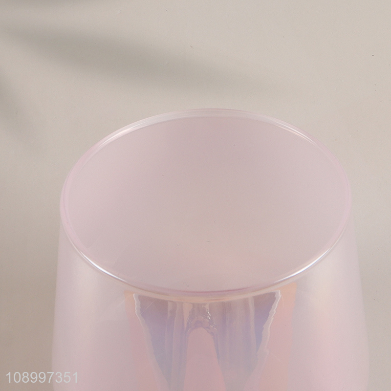 Popular Product Lead Free Glass Cup Colored Glass Juice Wine Cup