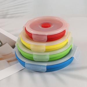 High Quality Collapsible Silicone Food Storage Container Meal Prep Lunch Container