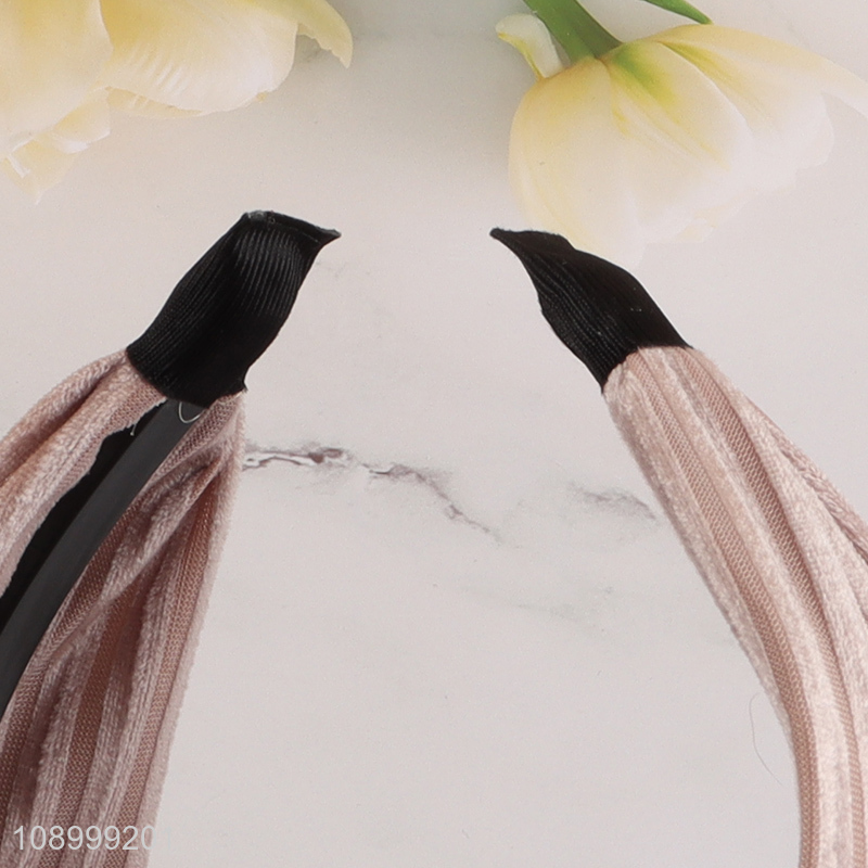 New Arrival Velvet Hair Hoop Fabric Headband Non-Slip Headband