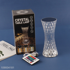 High Quality Crystal <em>Table</em> <em>Lamp</em> USB Rechargeable RGB Remote & Touch Control Diamond Night <em>Lamp</em>