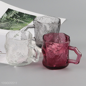 China products multicolor unbreakable <em>glass</em> water <em>cup</em> drinking <em>cup</em> with handle