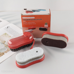 Hot Selling 3-In-1 Scrubbing Brush with Soap Dispenser for Clothes <em>Shoes</em> Washing