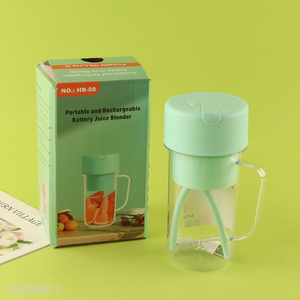 New Arrival 6-Blade USB Rechargeable Electric Juicer Cup with <em>Straw</em>