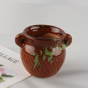 China Imports Glazed Ceramic Flower Pot Succulent Planter for Indoor Plants