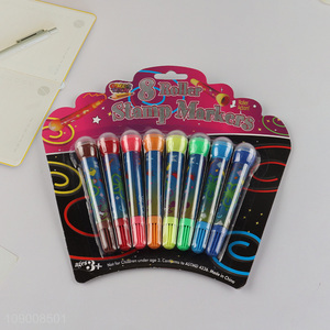 Online Wholesale 8 Colors Stamp Markers for Kids Coloring Drawing